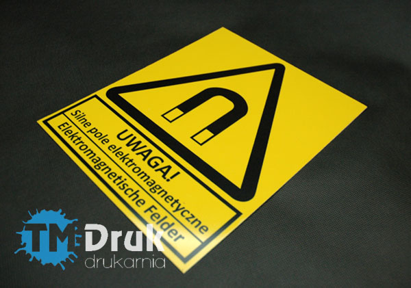 Produkujemy znaki BHP na płytach i foliach samoprzylepnych